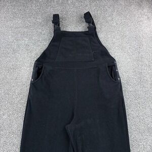 Early Winters Fleece Overalls Mens Large Black Jumpsuit Pants Base Layer Ski